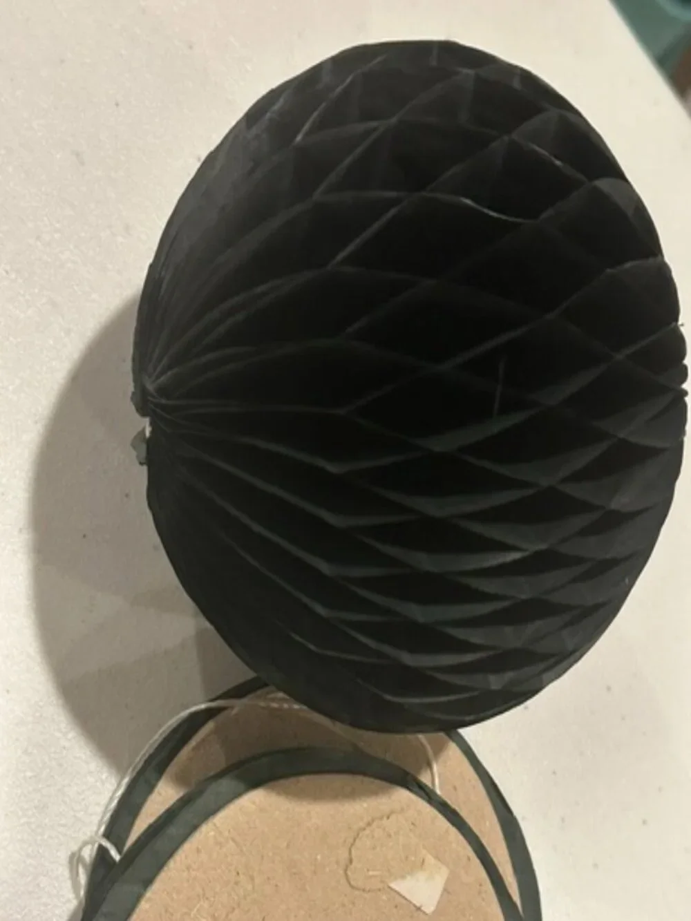 Gently Used THREE (3) Black Paper Honeycomb Ball 5